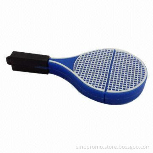 Promotional Tennis Racket-shaped USB Flash Drives, OEM Services are Provided